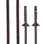 LeMieux Rubber Grip Continental Reins - Havana/Silver