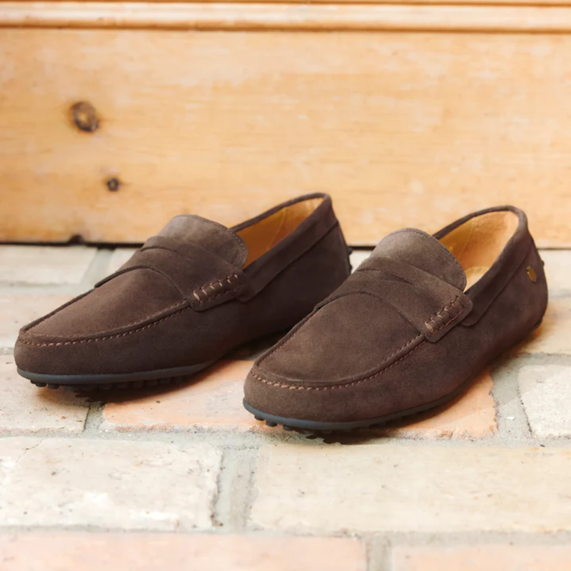 Fairfax and Favor Mens Monte Carlo Driver - Chocolate Suede-4