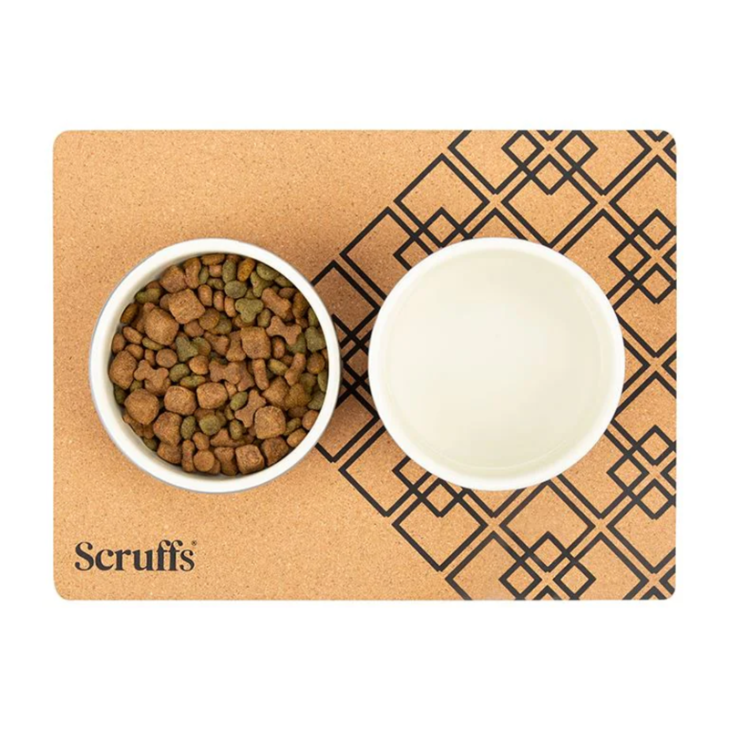 Scruffs Cork Pet Placemat - Diamonds-1