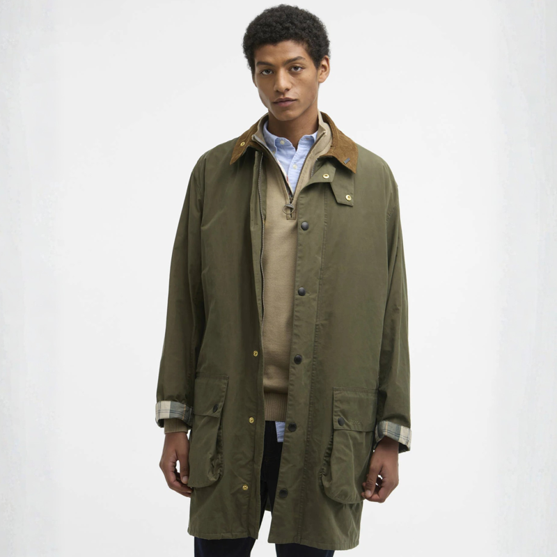 Barbour Mens Icons Border Casual Jacket - Ivy Green-1