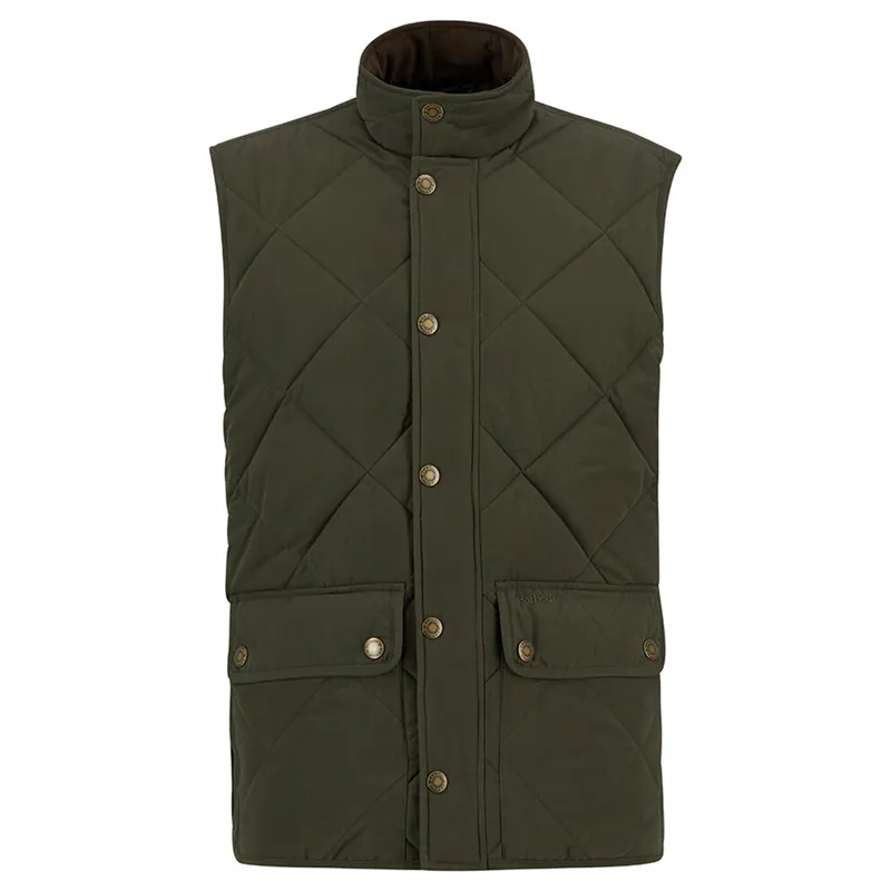 Barbour Mens Winter Lowerdale Quilted Gilet - Dark Olive