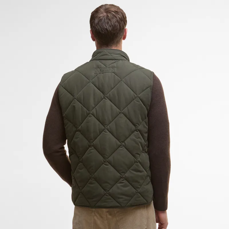 Barbour Mens Winter Lowerdale Quilted Gilet - Dark Olive-2