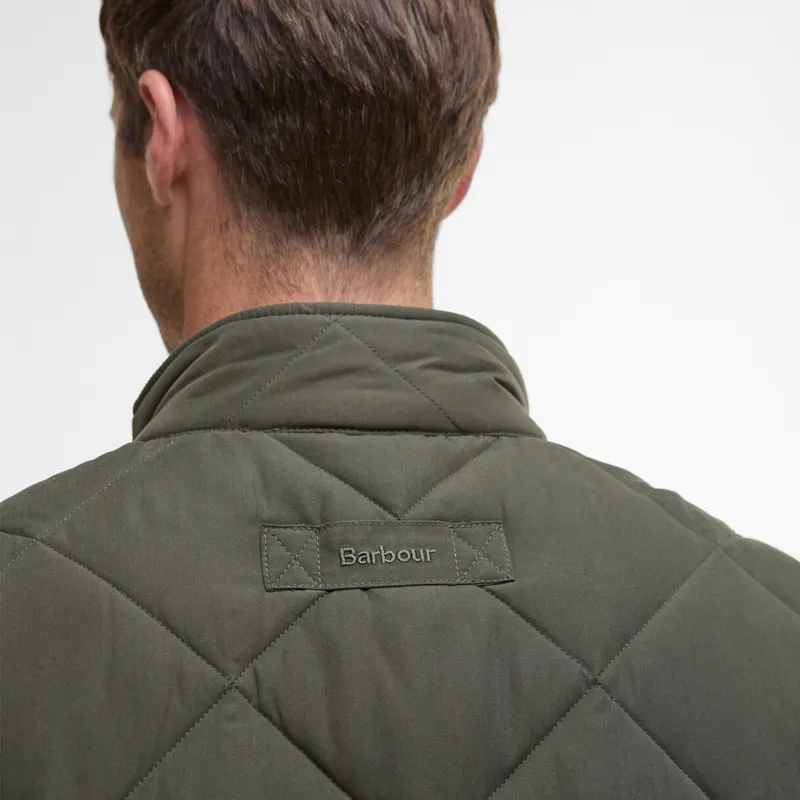 Barbour Mens Winter Lowerdale Quilted Gilet - Dark Olive-4