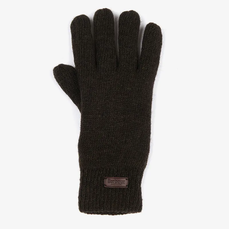 Barbour Mens Carlton Gloves - Dark Green-1
