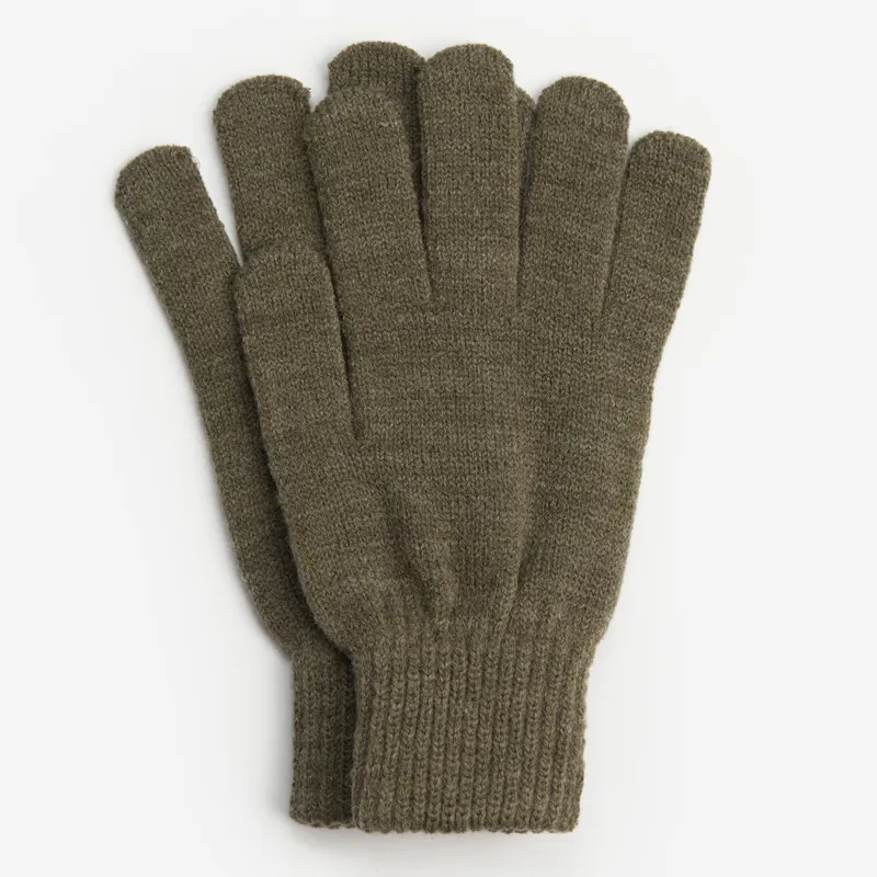 Barbour Mens Tartan Scarf and Glove Gift Set - Classic/Olive-2