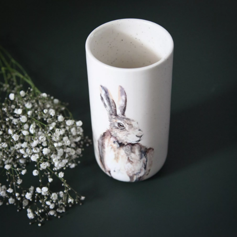 Meg Hawkins Tall Ceramic Vase - Hare-1