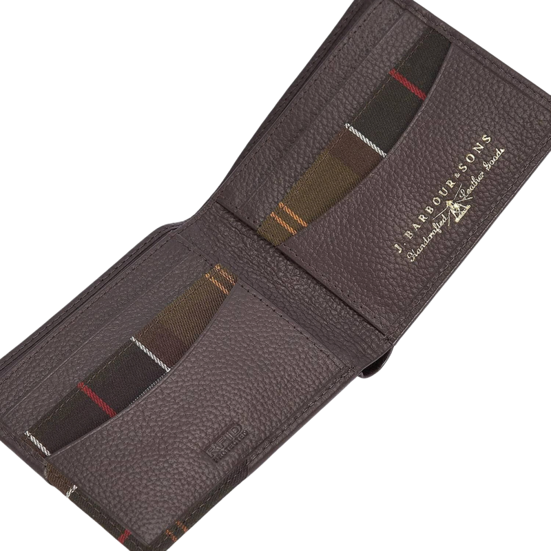 Barbour Tarbert Leather Wallet - Chocolate-2