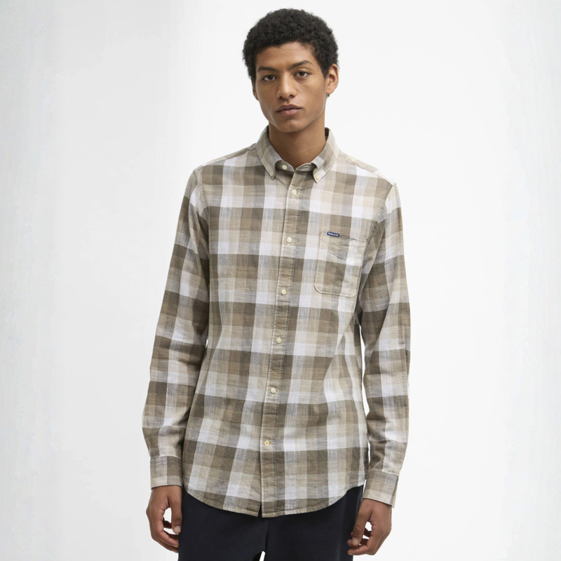 Barbour Hillroad Tailored Shirt - Stone-1