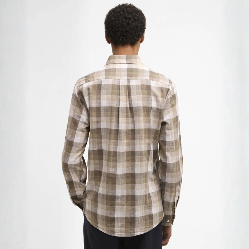 Barbour Hillroad Tailored Shirt - Stone-3