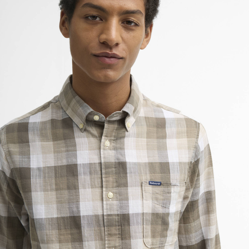 Barbour Hillroad Tailored Shirt - Stone-2