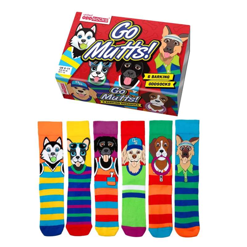 Sock Academy Go Mutts Odd Socks Gift Box - 6 Pack