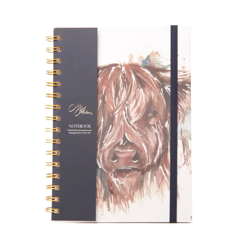 Meg Hawkins 'The Hebrides' Highland Cow Watercolour Design A5 Notebook