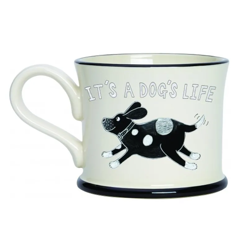 Moorland Pottery It's A Dog's Life Mug - Walkies In Yorkshire-1