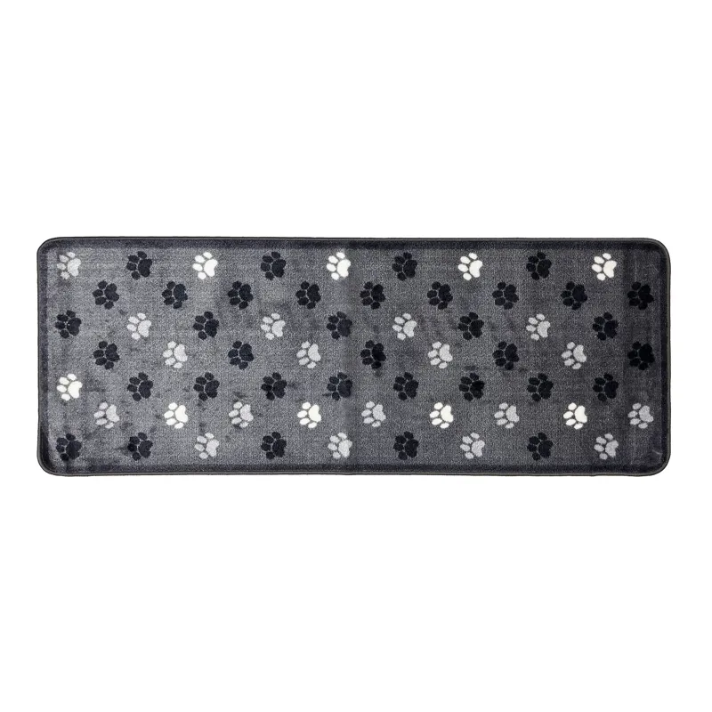 Supersoft Washable Runner - Grey Paw Print