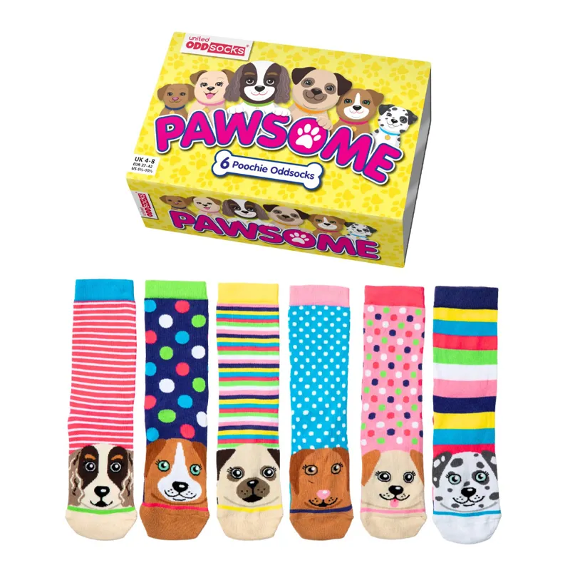Sock Academy Pawsome Odd Socks Gift Box - 6 Pack