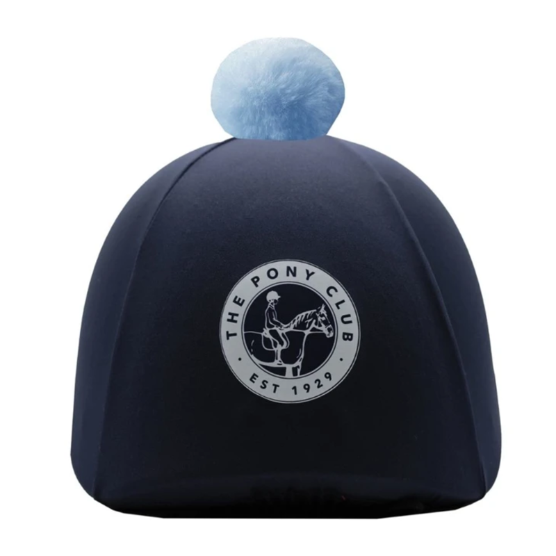 Official Junior Pony Club 2-In-1 Lycra Hat Silk - Navy-3