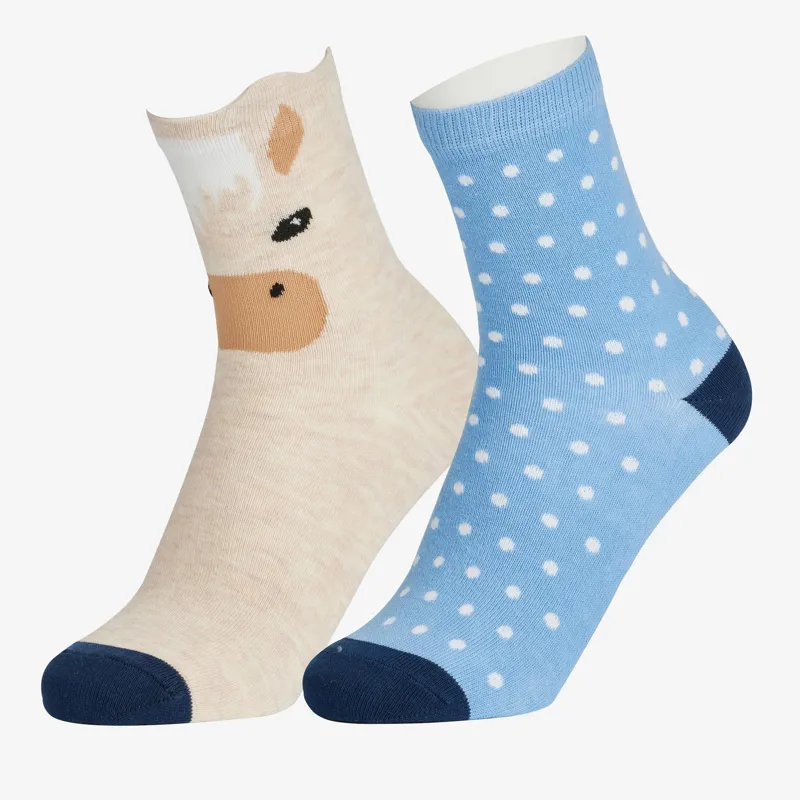 LeMieux Mini Character Socks 2 Pack - Palomino