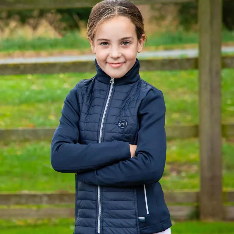 Premier Equine Mini Elena Girl's Hybrid Riding Jacket - Navy-5