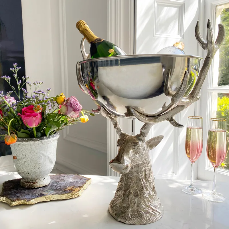 Culinary Concepts Small Punch Bowl with Stag Stand-1