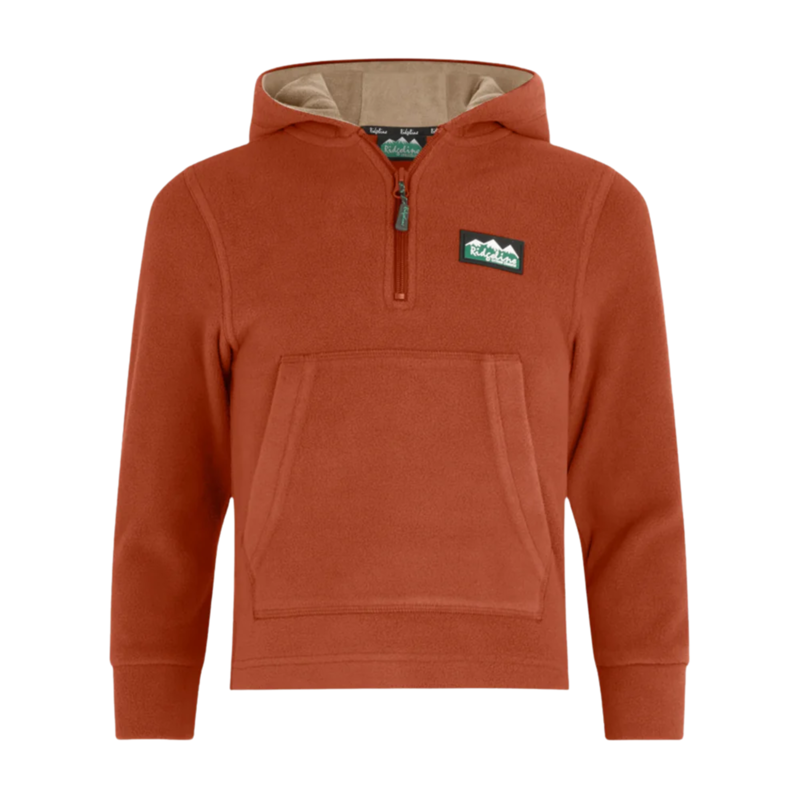 Ridgeline Kids Ballistic Long Sleeved Fleece Hoodie - Russet