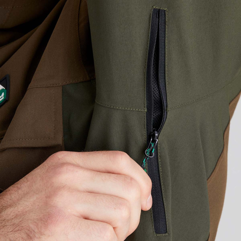 Ridgeline Mens Cambrian Smock - Bark/Deep Forest-4