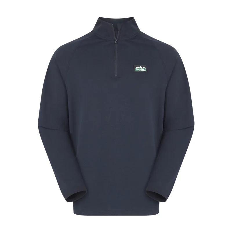 Ridgeline Mens Baseline Pull On Zip Top - Navy Marl