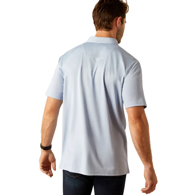 Ariat Mens Shaldon Polo - Pacific Blue Heather-1