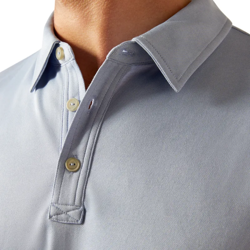 Ariat Mens Shaldon Polo - Pacific Blue Heather-2