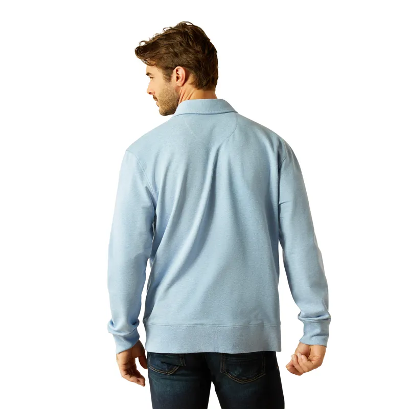 Ariat Mens Wilton Sweatshirt - Pacific Blue Heather-1