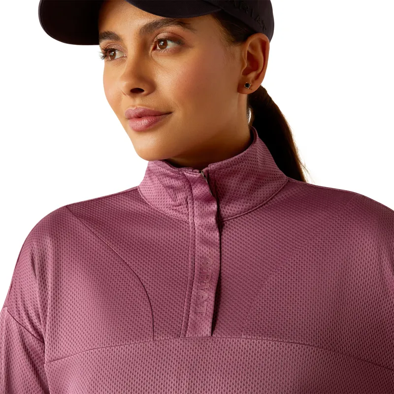 Ariat Ladies Breathe 1/2 Zip Sweatshirt - Tulipwood-2