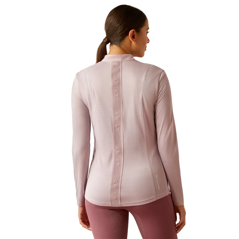 Ariat Ladies Breathe 1/2 Zip Baselayer - Sea Fog-1