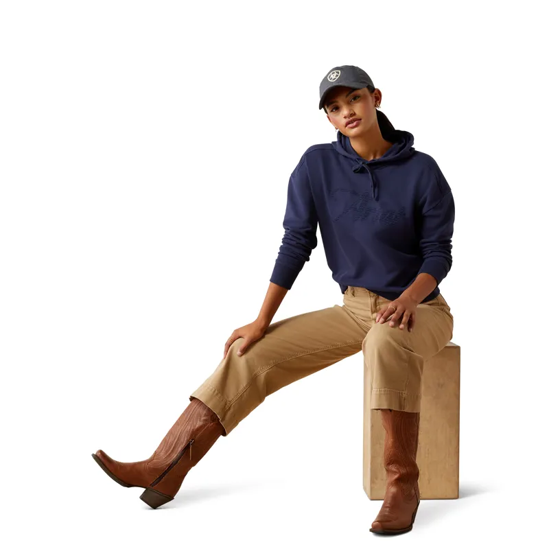 Ariat Ladies Just Hoodie - Navy Eclipse-3