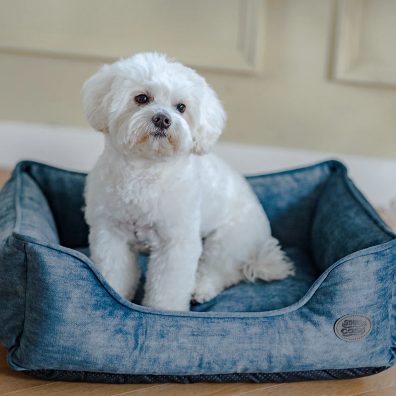 Snug and Cosy Eco Rectangle Bed - Blue-1