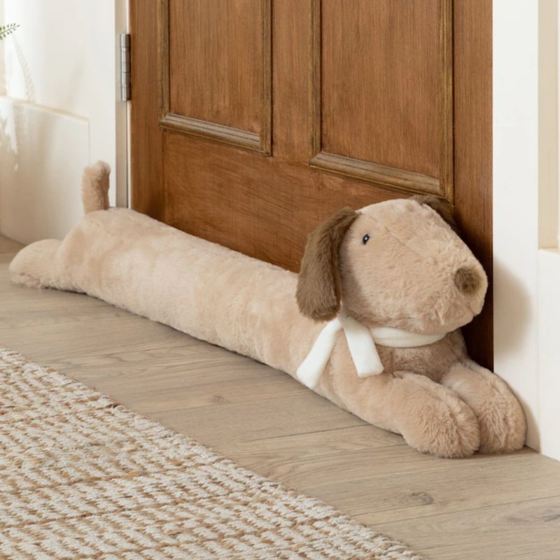 Furn Samson Faux Fur Dog Draught Excluder - Natural-1