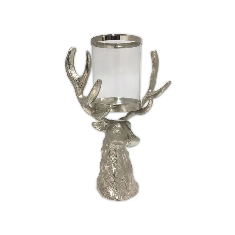 Culinary Concepts Stag Head Antler Hurricane Lantern