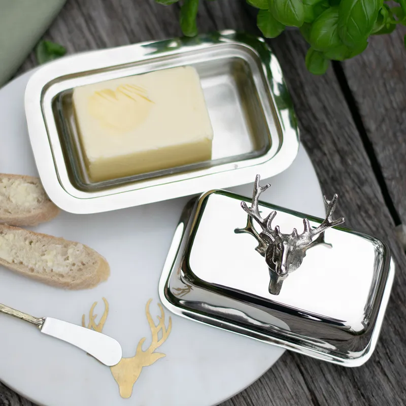 Culinary Concepts Stag Large Traditional Butter Dish-1