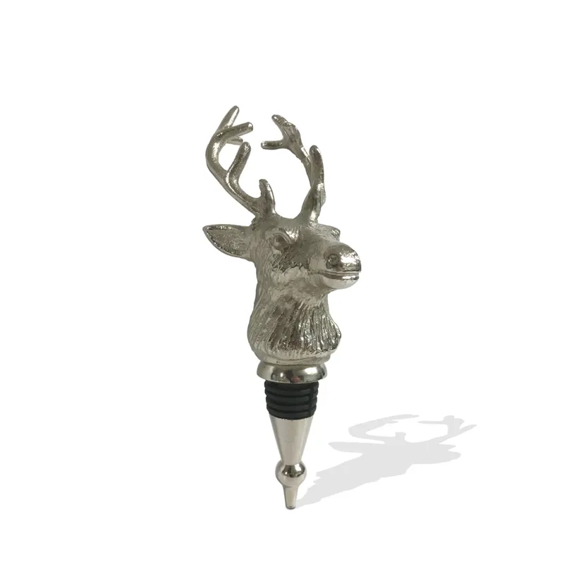 Culinary Concepts Stag Bottle Stopper - Nickel Finish