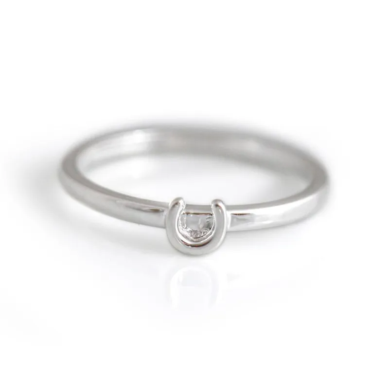 Hiho Silver - Sterling Silver Dinky Horseshoe Stack Ring