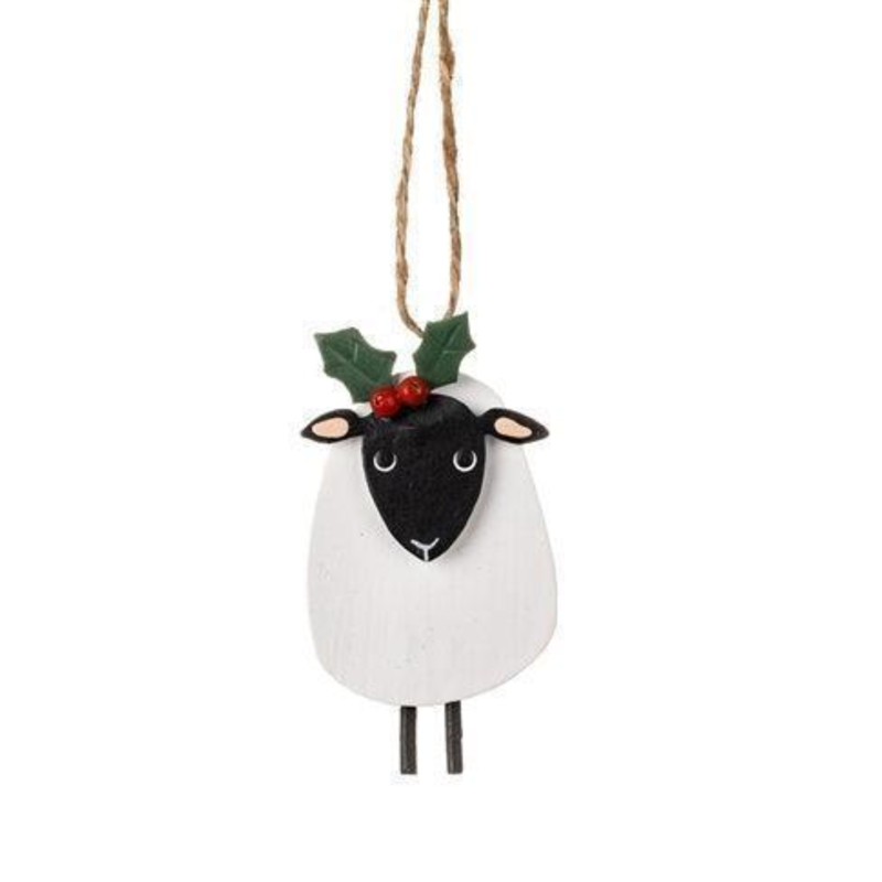 Shoeless Joe Sheep with Holly Hanger