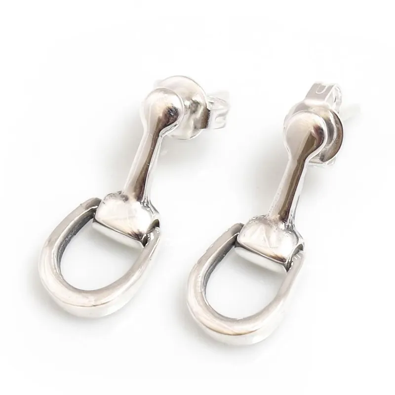 Hiho Silver Sterling Silver Snaffle Earrings