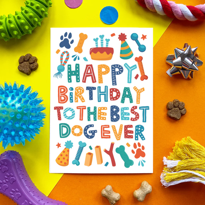 Scoff Paper Happy Birthday to the Best Dog Ever Edible Card-3