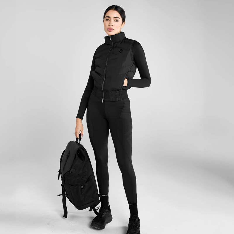 Aztec Diamond Lightweight Gilet - Black-4