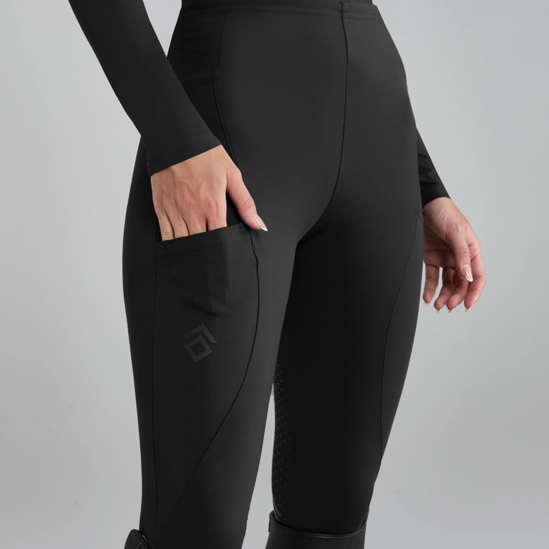 Aztec Diamond Core Leggings Full Seat - Black