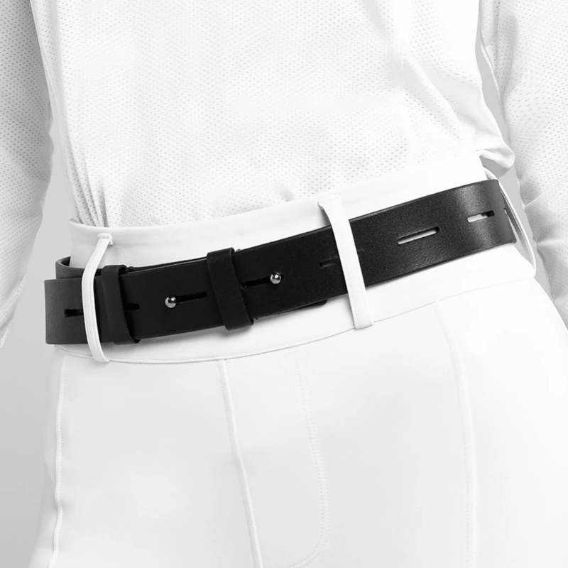 Aztec Diamond Leather Belt - Black