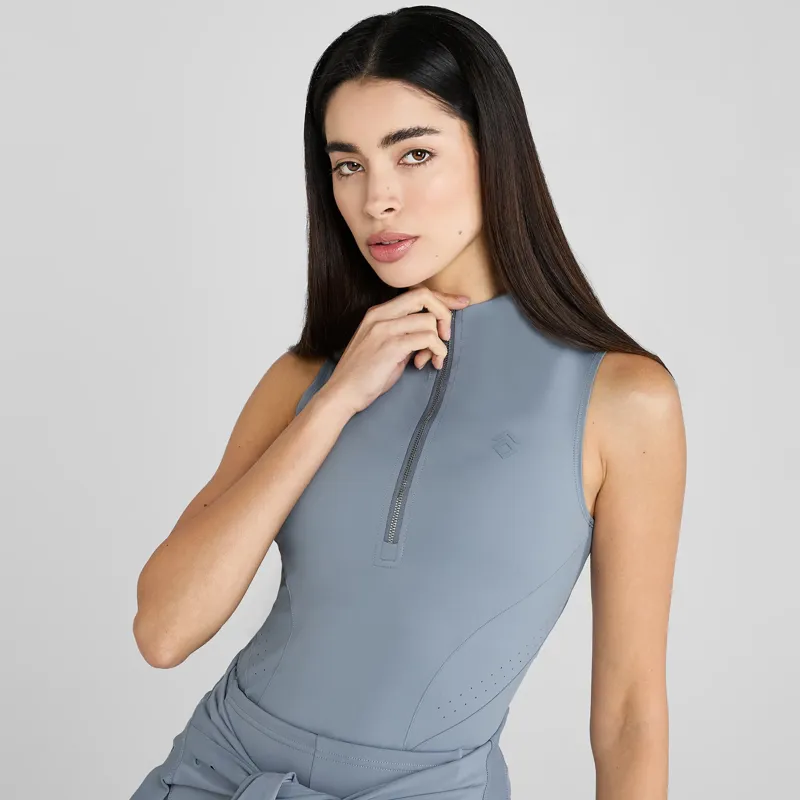 Aztec Diamond Sleeveless Core Base Layer - Ash Blue