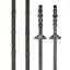LeMieux Soft Rubber Reins with Stoppers - Brown/Silver