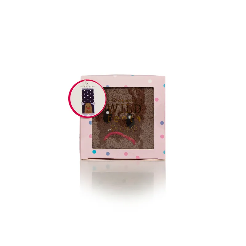 Wild Feet Junior Cosy Lounge Socks Novelty Box - Pony