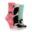 Wildfeet Ladies Crew Socks 3 Pack - Cows