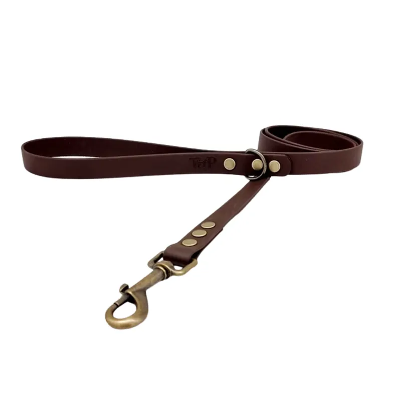 Trinkety Paws Biothane Waterproof Dog Lead - Dark Brown