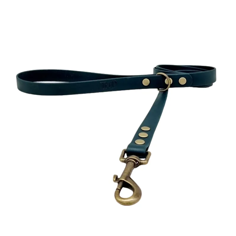 Trinkety Paws Biothane Waterproof Dog Lead - Dark Green
